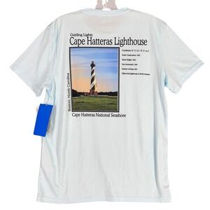 Cape Hatteras Lighthouse North Carolina Souvenir Shirt Mens S Blue‎ Performance